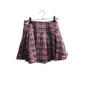Hot Topic Mini Skirt Women's Size Small Pink Black Plaid